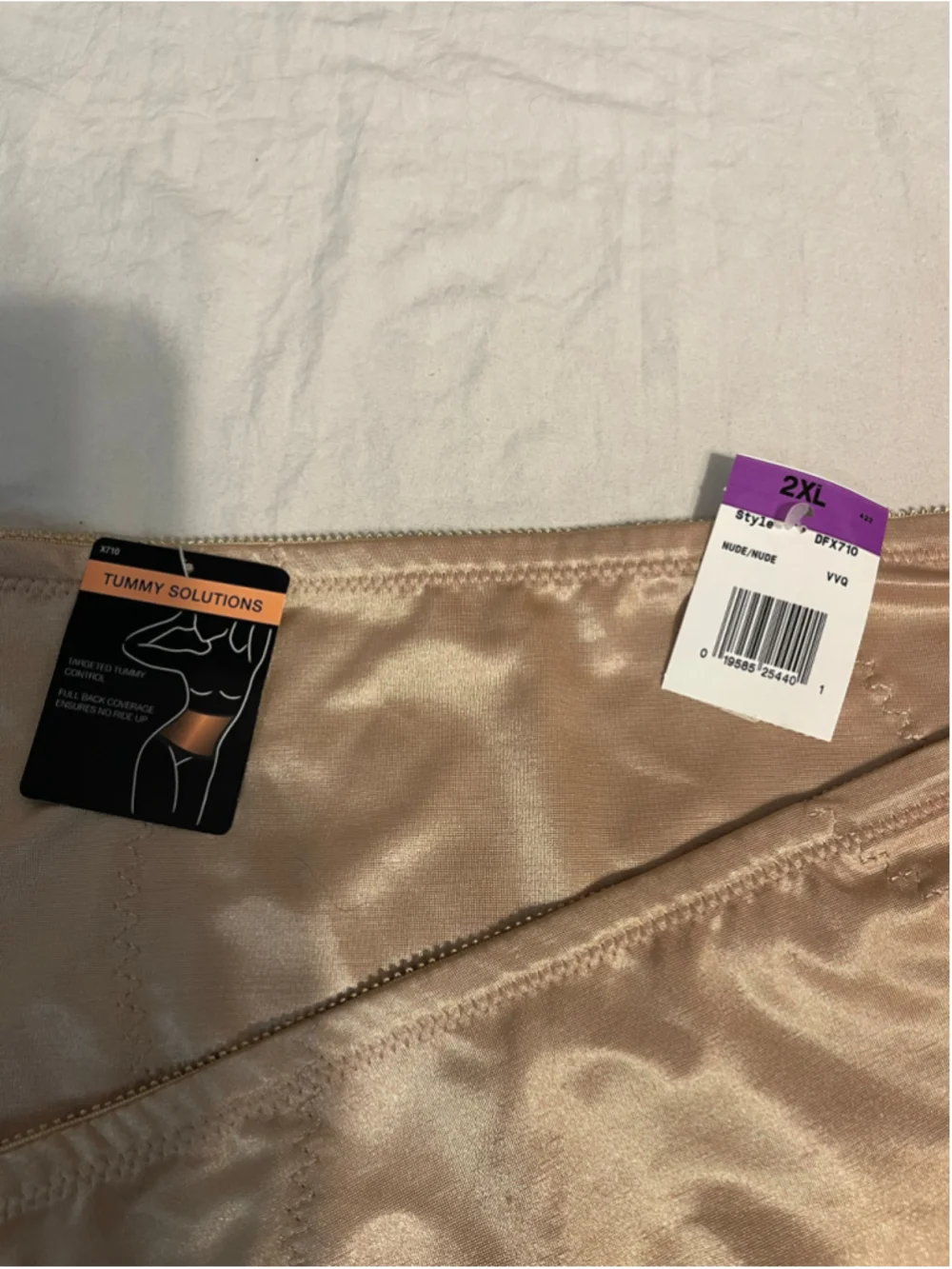 Women's Tummy Solutions Shapewear XXL Beige High-Waisted Briefs